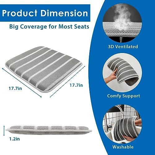 Breathable non slip office chair pad — photo 4