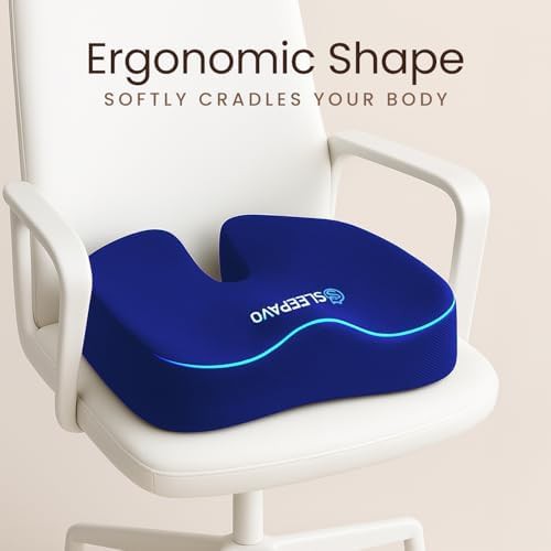 Memory foam office chair tailbone cushion — photo 4