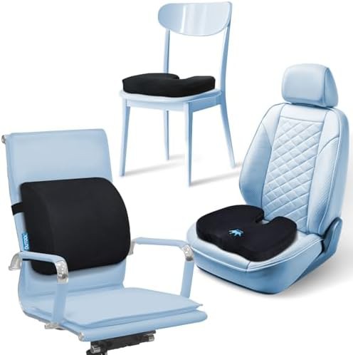 Memory foam coccyx cushion for wheelchairs
