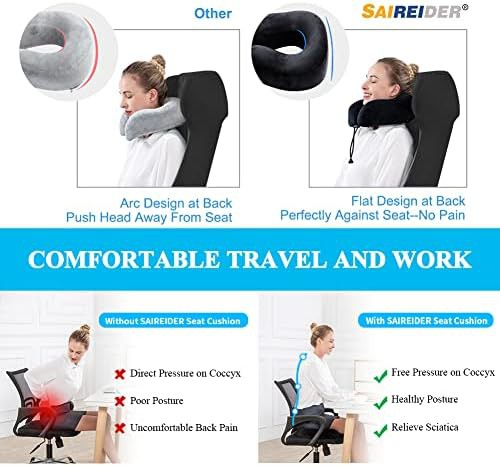 Travel neck pillow and seat cushion bundle — photo 4