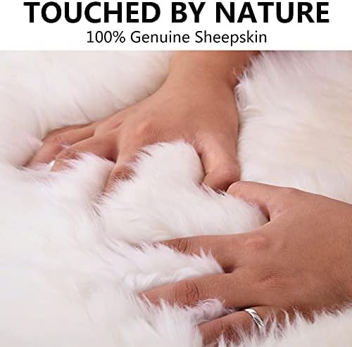 Ivory white genuine sheepskin chair cushion — photo 4