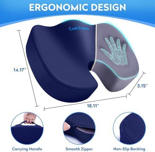 Blue mesh memory foam seat cushion — photo 4