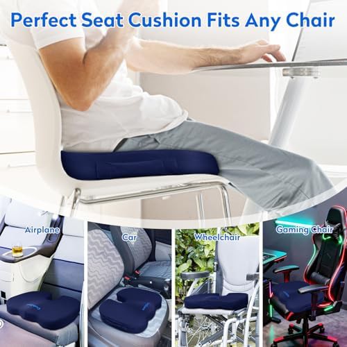 Blue mesh memory foam seat cushion — photo 5