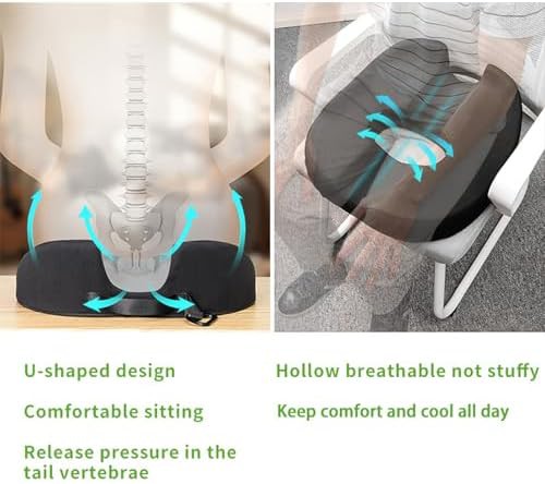 Donut shaped memory foam coccyx cushion — photo 5
