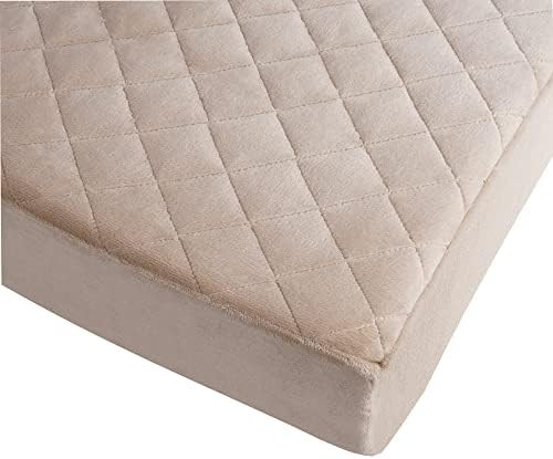 Beige velvet seat cushion for recliner chairs — photo 3