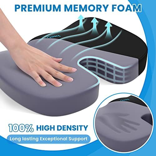 Standard black memory foam office chair cushion — photo 3