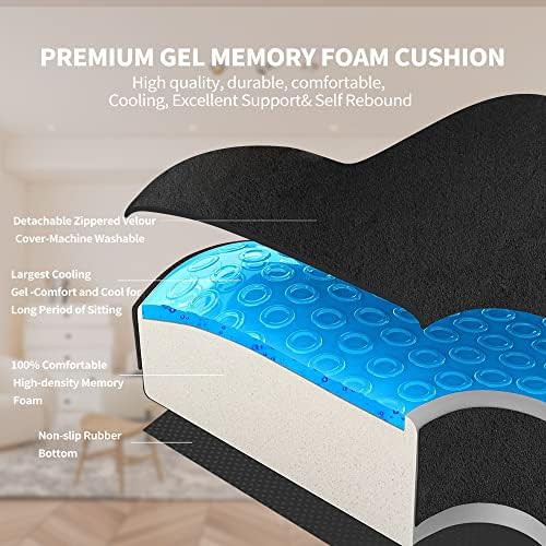 Cooling gel memory foam coccyx pad — photo 3