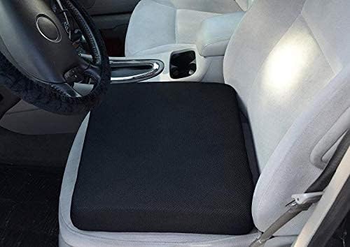 Black leather memory foam seat pad — photo 5