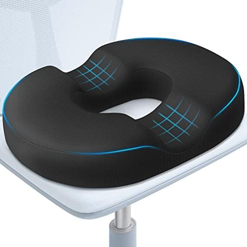 Black donut pillow memory foam cushion