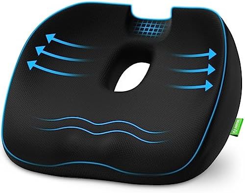 Orthopedic donut pillow with tailbone cutout