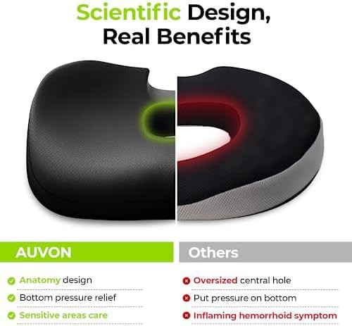Orthopedic donut pillow with tailbone cutout — photo 4