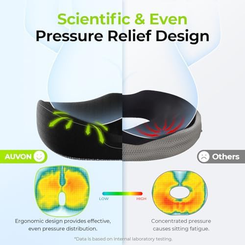 Orthopedic donut pillow with tailbone cutout — photo 5