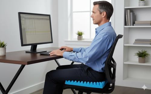 Blue egg crate foam seat pad — photo 4