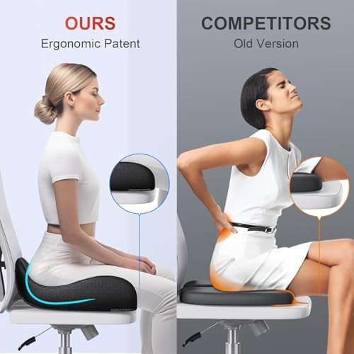 Large ergonomic memory foam seat cushion — photo 3