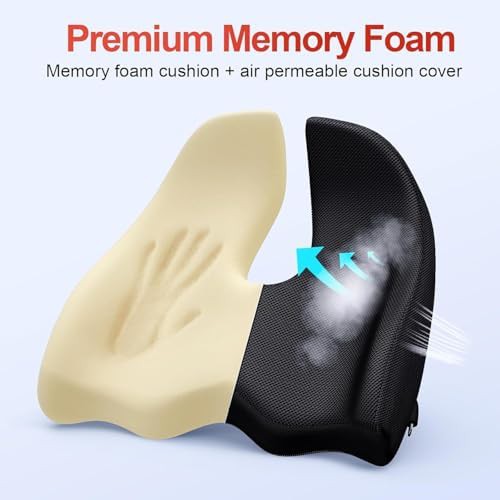 Large ergonomic memory foam seat cushion — photo 5