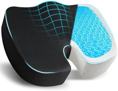 Gel infused memory foam office cushion