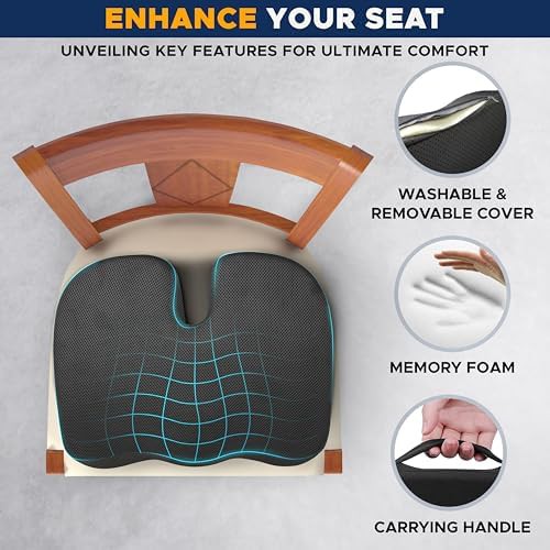 Gel infused memory foam office cushion — photo 5
