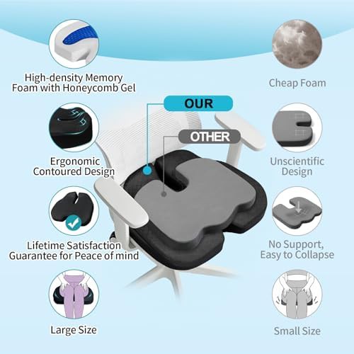 Black gel and memory foam cushion — photo 4