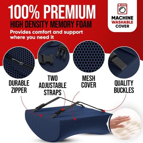 Blue mesh seat cushion with backrest — photo 3