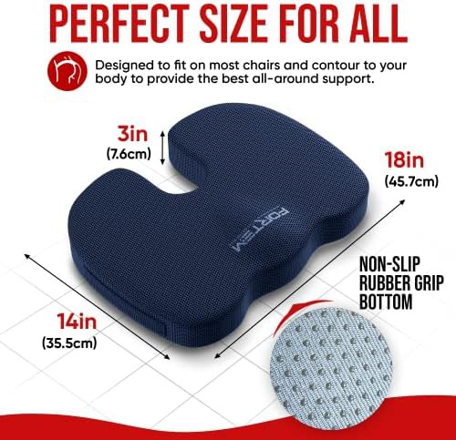 Blue mesh seat cushion with backrest — photo 4