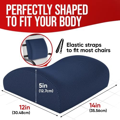 Blue mesh seat cushion with backrest — photo 5