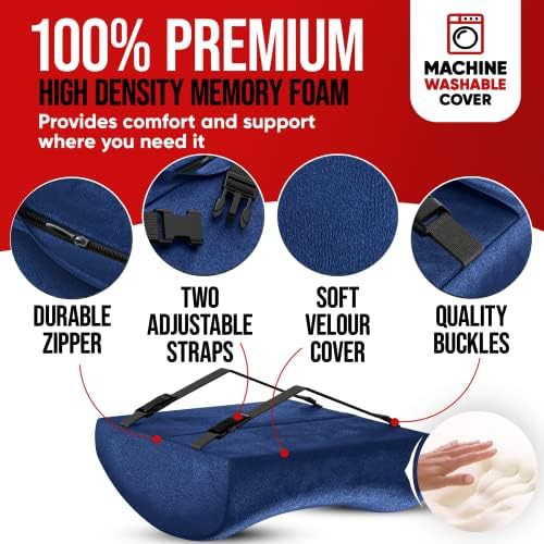 Blue velour seat cushion and lumbar support — photo 3