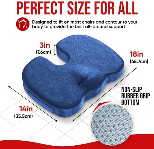 Blue velour seat cushion and lumbar support — photo 4