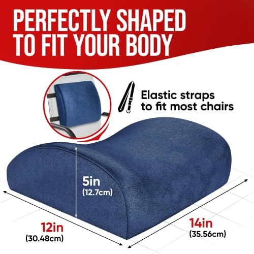 Blue velour seat cushion and lumbar support — photo 5