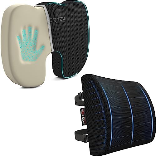 Black mesh seat and back support set