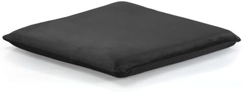 Square black memory foam cushion 16 in
