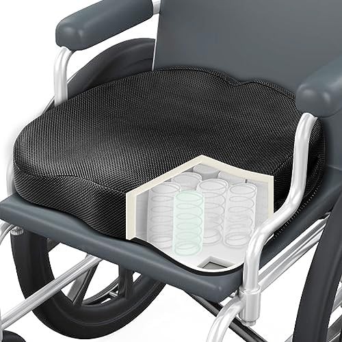 Wheelchair cushion with memory foam and springs
