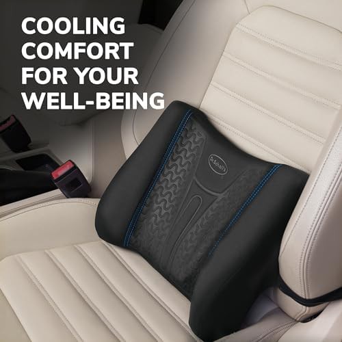 Gel infused lumbar seat cushion black — photo 3