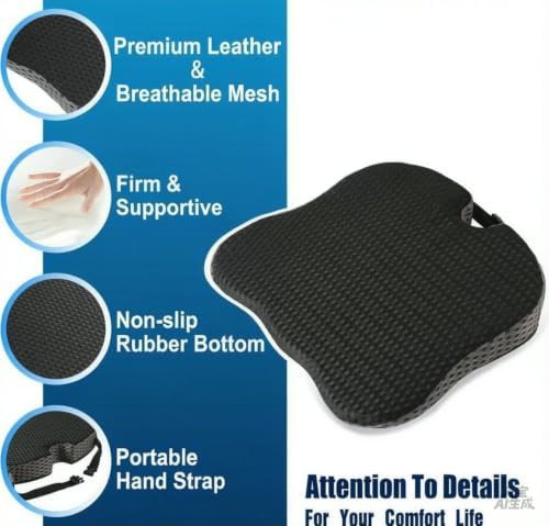 Black memory foam driver booster cushion — photo 4