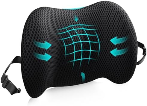 Memory foam lumbar back support pillow