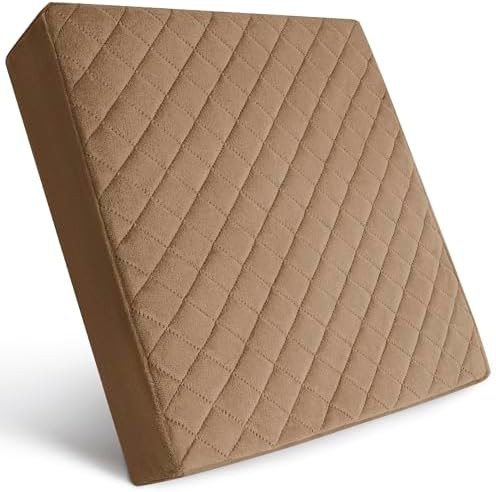 Brown velvet booster cushion for office chairs