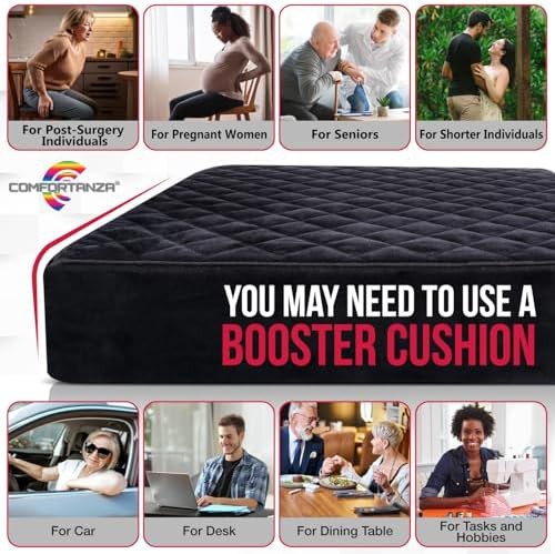 Brown velvet booster cushion for office chairs — photo 3