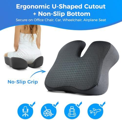 Car seat cushion for tailbone support — photo 5