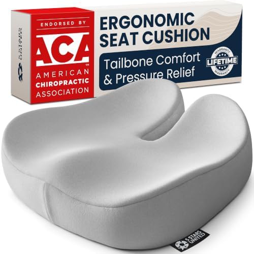 Light gray suede memory foam cushion