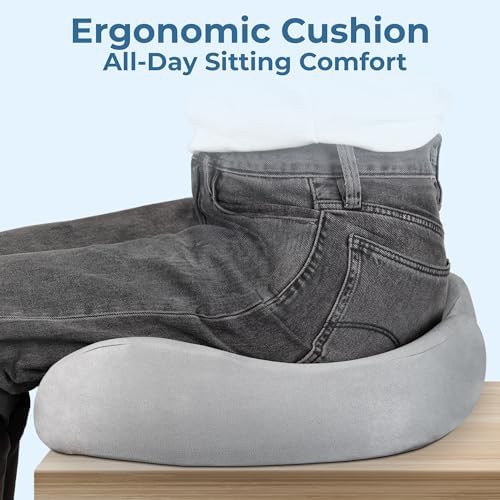 Light gray suede memory foam cushion — photo 4