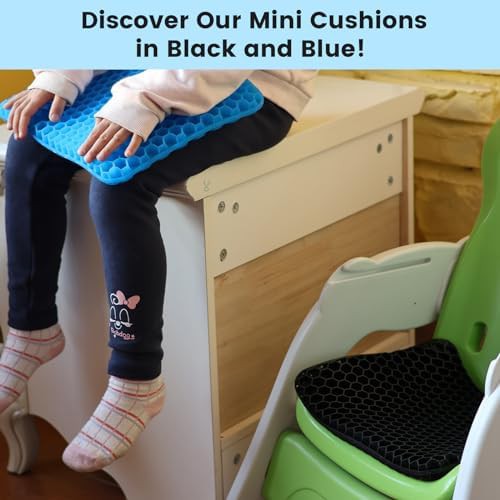 Mini black gel desk chair pad — photo 3