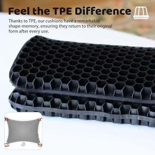 Mini black gel desk chair pad — photo 4