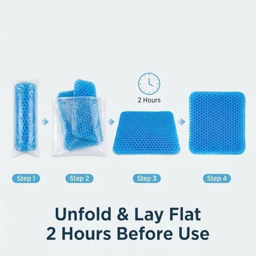 Blue breathable gel seat pad for office — photo 3