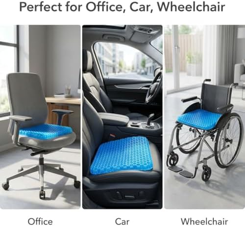 Blue breathable gel seat pad for office — photo 5