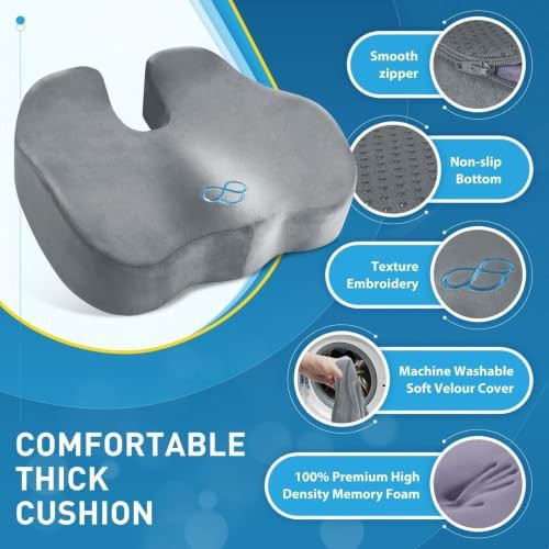 Light grey memory foam seat cushion — photo 4