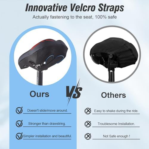 Narrow red gel bicycle seat cushion — photo 3