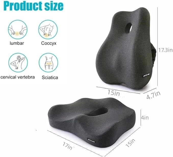 Dark grey extra large coccyx cushion — photo 3