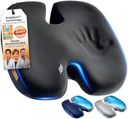Black memory foam and gel cushion