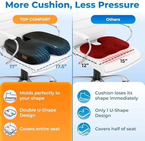 Black memory foam and gel cushion — photo 2