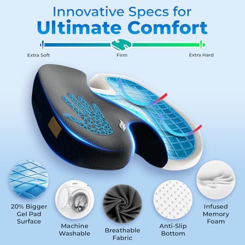 Black memory foam and gel cushion — photo 5
