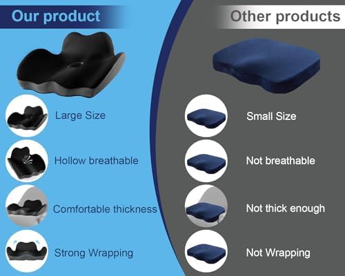 Extra large orthopedic cushion for office chairs — photo 4